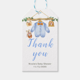 Herfst Herfst Kleding Line Boy Baby shower Cadeaulabel