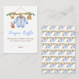 Herfst Herfst Kleding Line Boy Baby shower Informatiekaartje