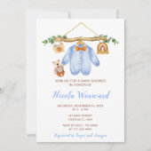 Herfst Herfst Kleding Line Boy Baby shower Kaart (Voorkant)