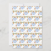 Herfst Herfst Kleding Line Boy Baby shower Kaart (Achterkant)