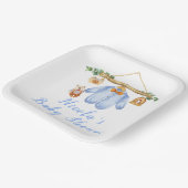 Herfst Herfst Kleding Line Boy Baby shower Papieren Bordje (Gebogen)