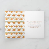 Herfst Herfst Kleding Line Meisje Baby shower Bedankkaart (Binnen)