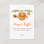 Herfst Herfst Kleding Line Meisje Baby shower Informatiekaartje (Voorkant)