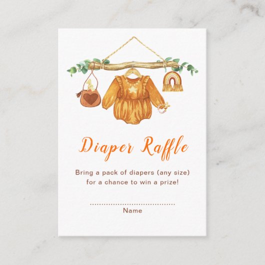 Herfst Herfst Kleding Line Meisje Baby shower Informatiekaartje (Voorkant)