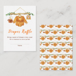 Herfst Herfst Kleding Line Meisje Baby shower Informatiekaartje