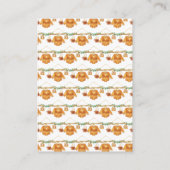 Herfst Herfst Kleding Line Meisje Baby shower Informatiekaartje (Achterkant)