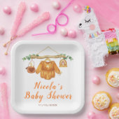 Herfst Herfst Kleding Line Meisje Baby shower Papieren Bordje (Feest)