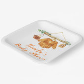 Herfst Herfst Kleding Line Meisje Baby shower Papieren Bordje (Gebogen)