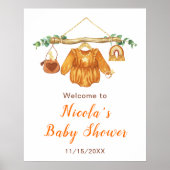Herfst Herfst Kleding Line Meisje Baby shower Welk Poster (Voorkant)