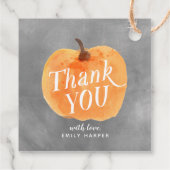 Herfst herfst kleine pompoen 2-zijdig dank u krijt bedankjes labels (Achterkant)