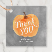 Herfst herfst kleine pompoen 2-zijdig dank u krijt bedankjes labels (Voorkant)