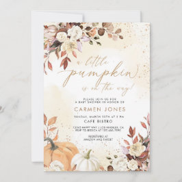 Herfst herfst kleine pompoen Baby shower uitnodigi Kaart