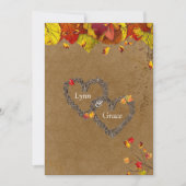 herfst Herfst kleur bladeren takje harten Kaart (Voorkant)