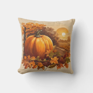 Herfst Herfst Kleuren Pompoenlandschap Kussen