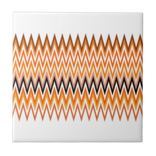 Herfst herfst kleurenpatroon Chevron Tegeltje