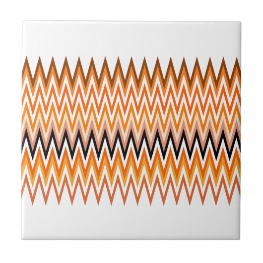 Herfst herfst kleurenpatroon Chevron Tegeltje (Voorkant)