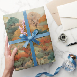 Herfst Herfst Kleurrijke Bomen No2 Cadeaupapier