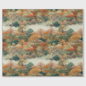 Herfst Herfst Kleurrijke Bomen No2 Cadeaupapier (Vlak)