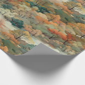 Herfst Herfst Kleurrijke Bomen No2 Cadeaupapier (Hoek)