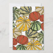 Herfst Herfst Kleurrijke Pompoen Thanksgiving Part Kaart (Achterkant)