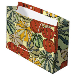 Herfst Herfst Kleurrijke Pompoenen Groot Cadeauzakje