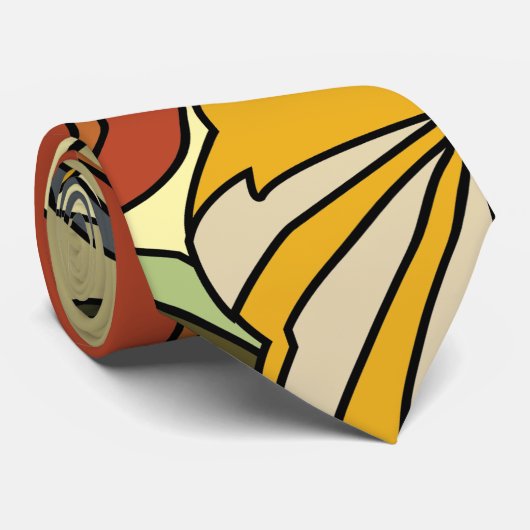 Herfst Herfst Kleurrijke Pompoenen Stropdas (Opgerold)