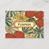 Herfst Herfst Kleurrijke Pompoenen Visitekaartje (Voorkant)