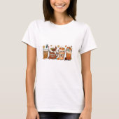 Herfst herfst koffie pompoen kruid t-shirt (Voorkant)