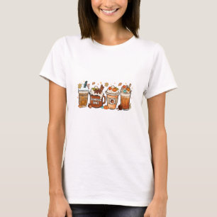 Herfst herfst koffie pompoen kruid t-shirt