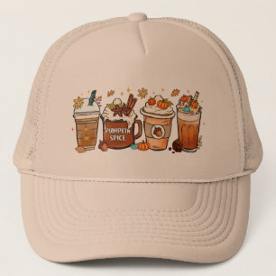 Herfst herfst koffie pompoen kruid trucker pet