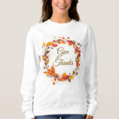 Herfst Herfst Krans Geef Bedankt sweatshirt (Voorkant)
