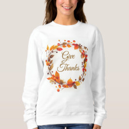 Herfst Herfst Krans Geef Bedankt sweatshirt