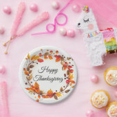 Herfst Herfst Krans Happy Thanksgiving papier bord (Feest)