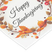 Herfst Herfst Krans Happy Thanksgiving tafelloper (Hoek)
