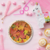 Herfst herfst laat aangepaste namen bruiloft recep papieren bordje (Feest)