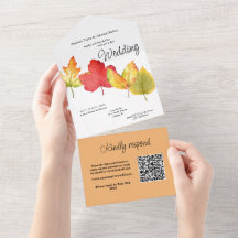 Herfst herfst laat alles over in één bruiloft