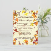 Herfst herfst laat Bridal Shower-uitnodiging Kaart (Staand voorkant)