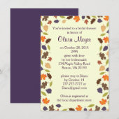Herfst herfst laat Bridal Shower-uitnodiging Kaart (Voorkant / Achterkant)