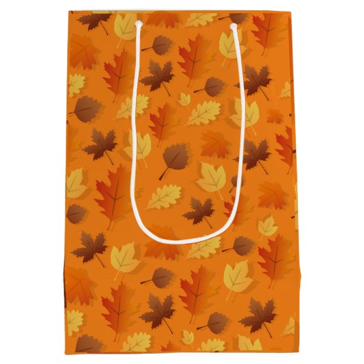 Herfst/Herfst laat cadeauzakje. Bewerkbaar bericht Medium Cadeauzakje (Achterkant)
