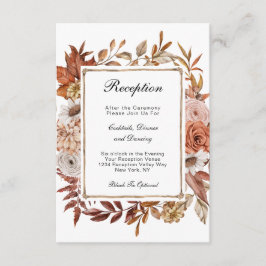 Herfst herfst laat de finale officiële bruiloft ov informatiekaartje