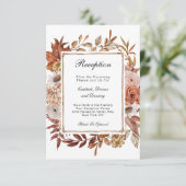 Herfst herfst laat de finale officiële bruiloft ov informatiekaartje (Staand voorkant)