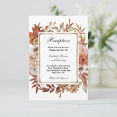 Herfst herfst laat de finale officiële bruiloft ov informatiekaartje (Staand voorkant)