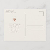 Herfst herfst laat eenvoudig plum over uitnodiging briefkaart (Achterkant)