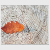 Herfst herfst laat eikenhout cadeaupapier (Vlak)