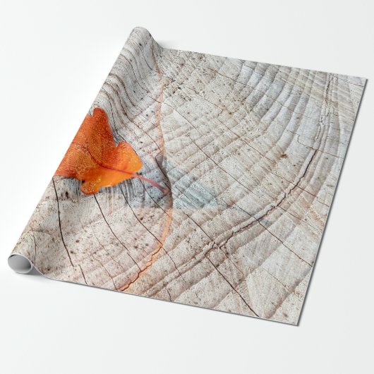 Herfst herfst laat eikenhout cadeaupapier (Uitgerold)
