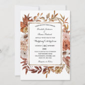 Herfst herfst laat Floral Formal Elegant Wedding I Kaart (Voorkant)