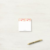 Herfst herfst laat gepersonaliseerde naam post-it® notes (Op bureau)