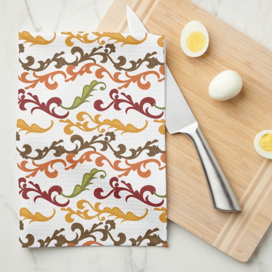 Herfst Herfst laat keukenhanddoek (Quarter Fold)