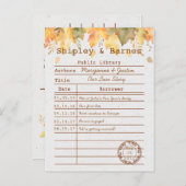 Herfst Herfst laat Library Kaart de datum opslaan  (Voorkant / Achterkant)