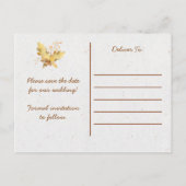 Herfst Herfst laat Library Kaart de datum opslaan  (Achterkant)